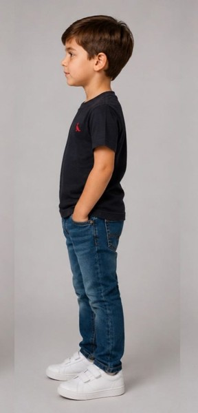 Camiseta Peacock Infantil Preta