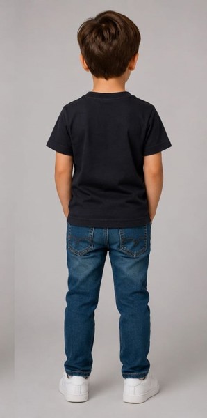 Camiseta Peacock Infantil Preta