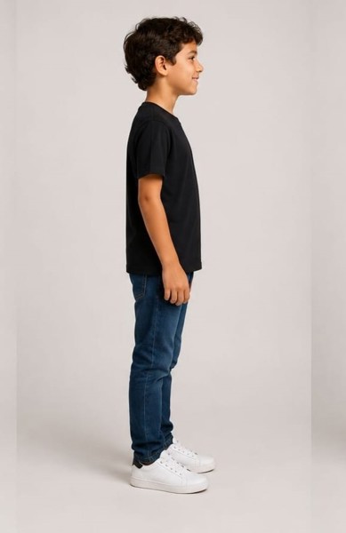 Camiseta Peacock Infantil Preta