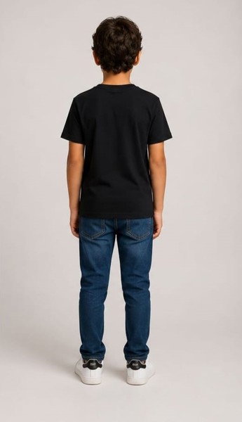 Camiseta Peacock Infantil Preta