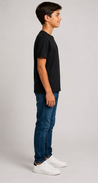 Camiseta Peacock Infantil Preta