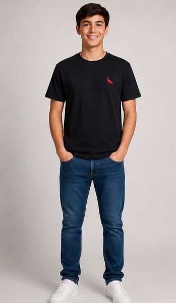 Camiseta Peacock Infantil Preta
