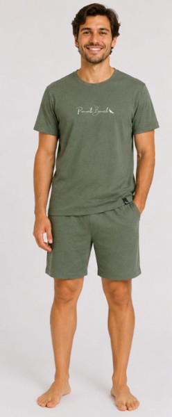 Pijama Peacock Verde Mescla M/C