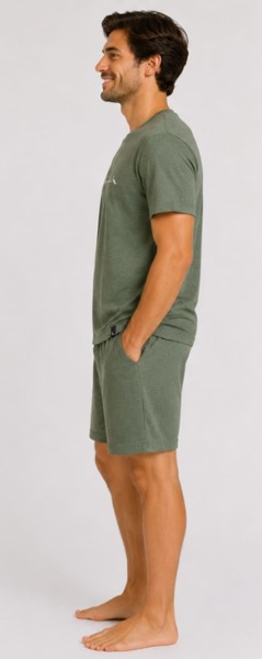 Pijama Peacock Verde Mescla M/C