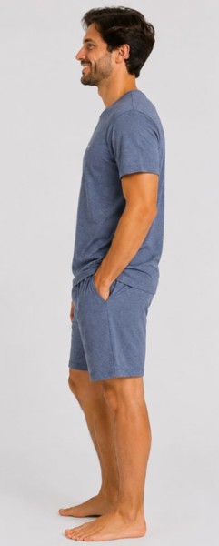 Pijama Peacock Azul Mescla M/C