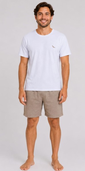 Pijama Peacock Branco M/C