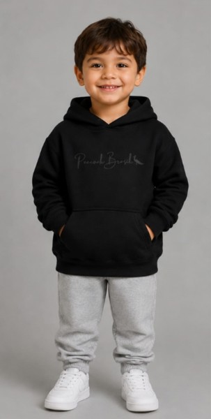 Moletom com Capuz Peacock Infantil Preto