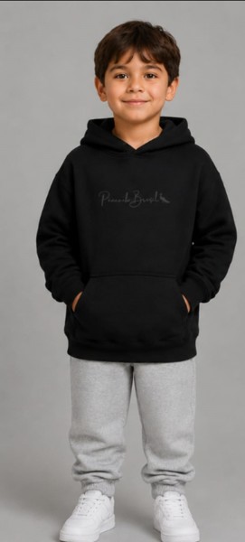 Moletom com Capuz Peacock Infantil Preto