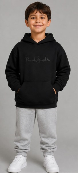 Moletom com Capuz Peacock Infantil Preto
