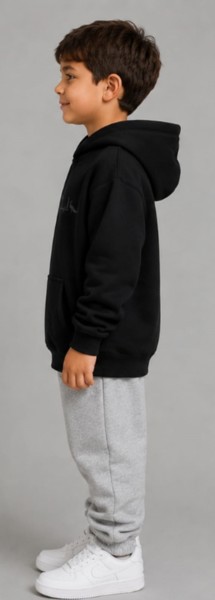 Moletom com Capuz Peacock Infantil Preto