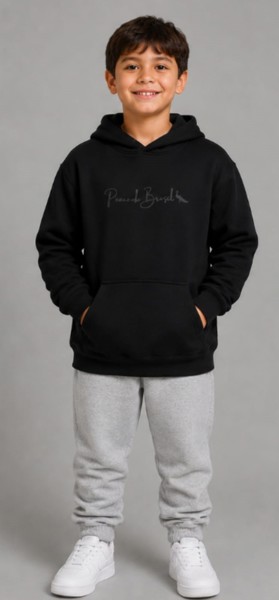 Moletom com Capuz Peacock Infantil Preto