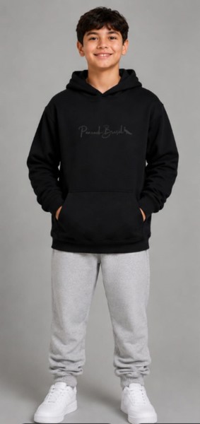 Moletom com Capuz Peacock Infantil Preto