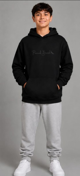 Moletom com Capuz Peacock Infantil Preto