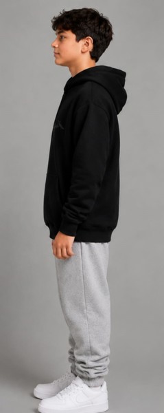 Moletom com Capuz Peacock Infantil Preto