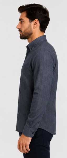 Camisa Social M/L Jeans Peacock