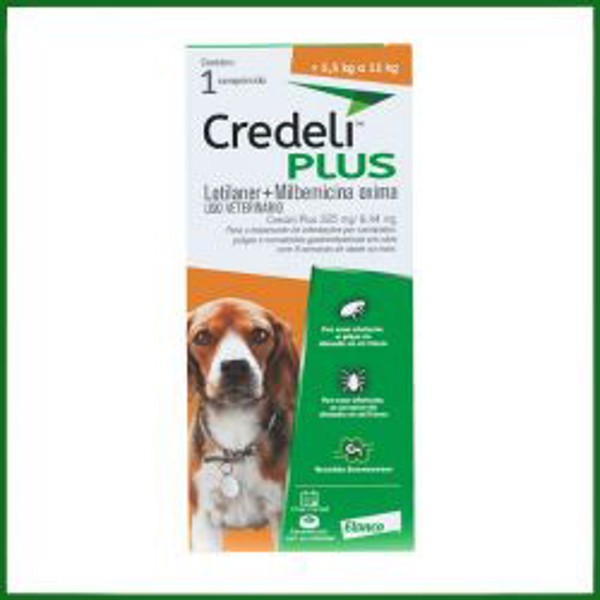 CREDELI PLUS 225MG - 5,5 A 11KG  (CX C/ 1 COMP.)