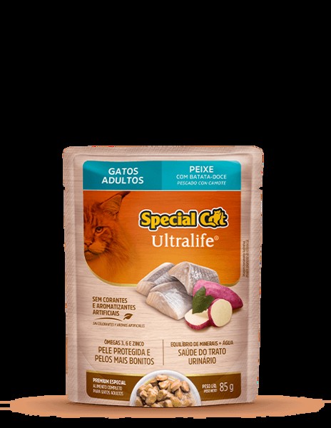 SACHE SPECIAL CAT ULTRALIFE ADULTOS SABOR PEIXE85G