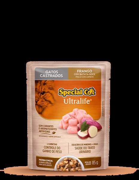 SACHE SPECIAL CAT ULTRALIFE CASTRADOS SABOR FRANGO 85G
