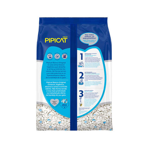 AREIA GATO PIPICAT BIANCO 1,8KG