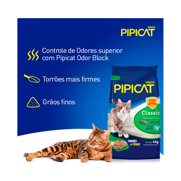 AREIA GATO PIPICAT CLASSIC 4KG