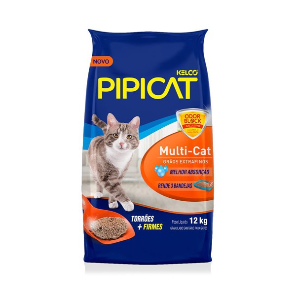 AREIA GATO PIPICAT MULTCAT FLORAL 12KG