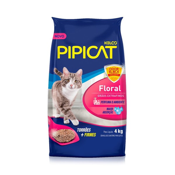 AREIA GATO PIPICAT FLORAL 4KG