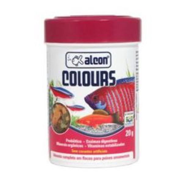 ALCON COLOURS 20GR ALIMENTO COMPLETO EM FLOCOS P/ PEIXES ORNAMENTAIS