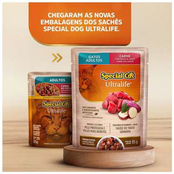 SACHE SPECIAL CAT ULTRALIFE ADULTOS SABOR CARNE85G