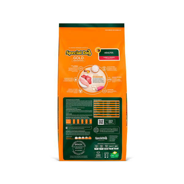 SPECIAL DOG GOLD PERFORMANCE ADULTOS CARNE E FRANGO 15KG