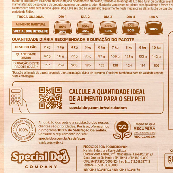 SPECIAL DOG ULTRALIFE RACAS PEQUENAS AD FRANGO 15KG