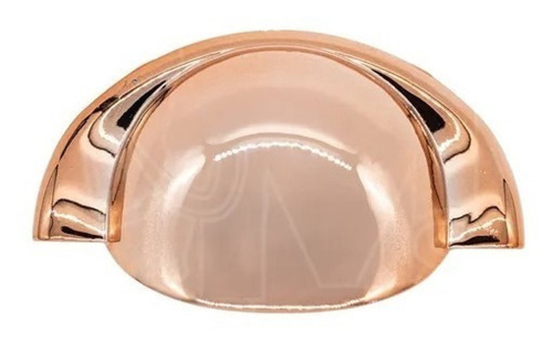 PUXADOR CRIATIVA CONCHA NOBRE 64MM - ROSE BRILHO