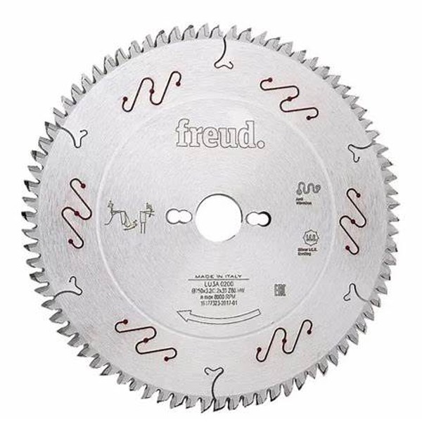 DISCO CORTE MDF DE 250MM COM 80 DENTES ALTERNADOS FREUD - LU3A0200