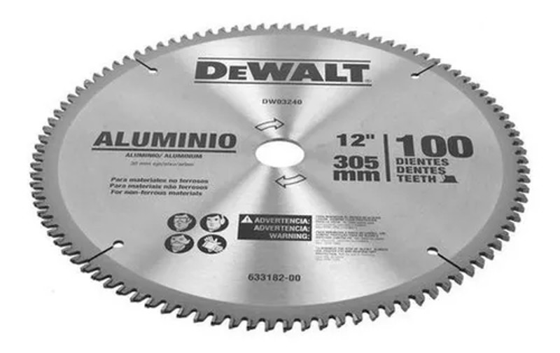 DISCO PARA ALUMINIO DE 12" 300MM COM 100 DENTES DEWALT - DWA03240
