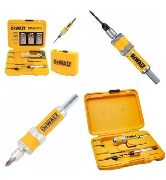 JOGO DE 08PCS COM ESCAREADOR E ESTOJO TROCA RAPIDA DEWALT - DW2730