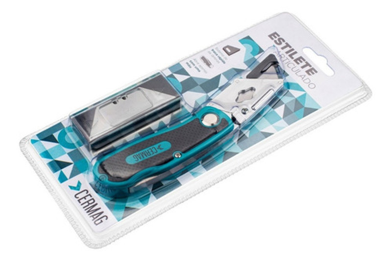 ESTILETE ARTICULADO COM 05 LAMINAS CERMAG