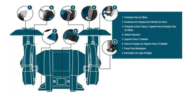 MOTOESMERIL COM 250W WESCO - WS7800