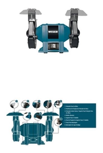 MOTOESMERIL COM 250W WESCO - WS7800