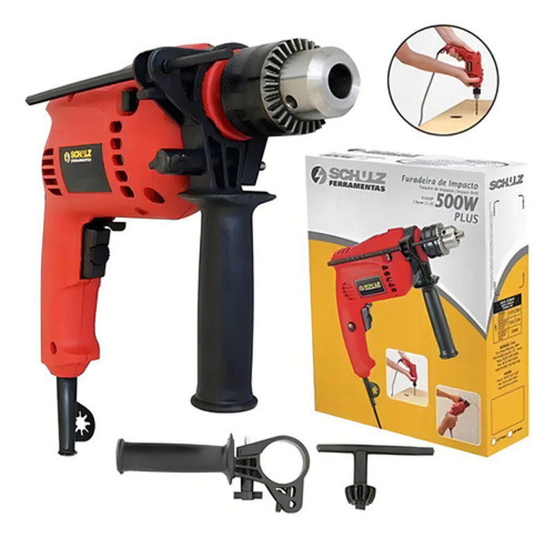 FURADEIRA DE IMPACTO 1/2'' - 13MM COM 500W SCHULZ - 929.0041-0 220V