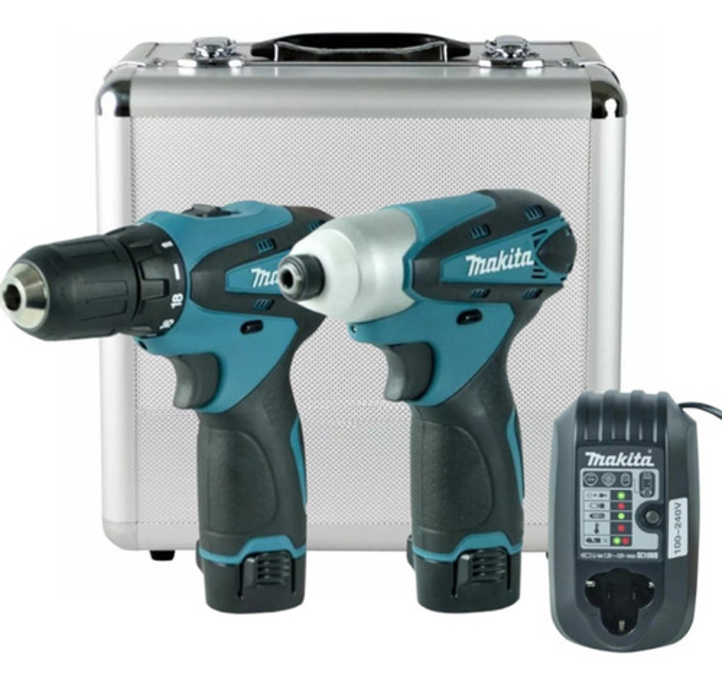 KIT 02 PARAFUSADEIRAS 12V COM MALETA MAKITA - LCT204