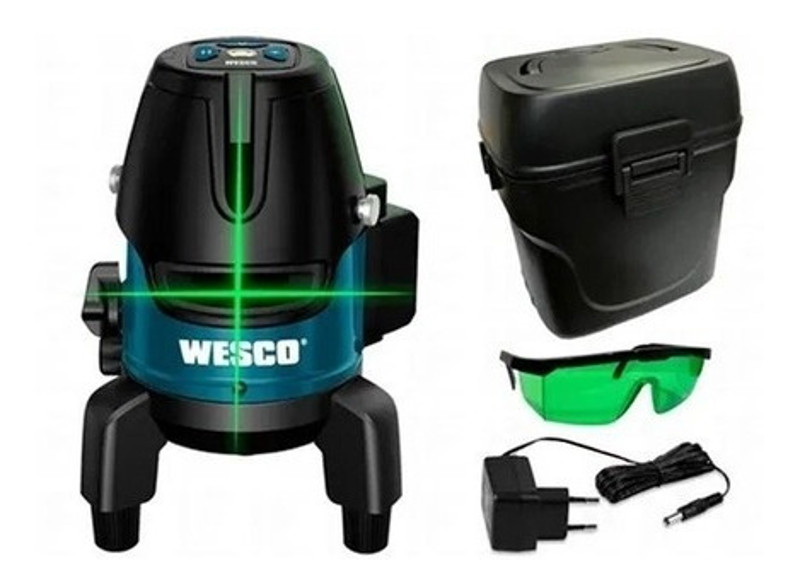 NIVEL A LASER VERDE ROTATIVO DE 7MTS COM MALETA WESCO - WS8911K