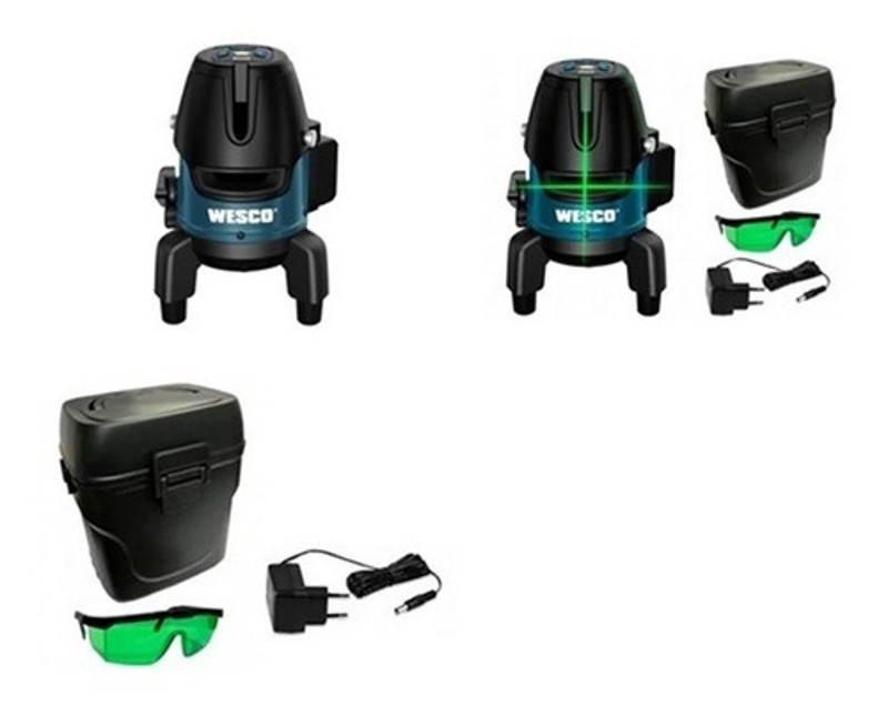 NIVEL A LASER VERDE ROTATIVO DE 7MTS COM MALETA WESCO - WS8911K