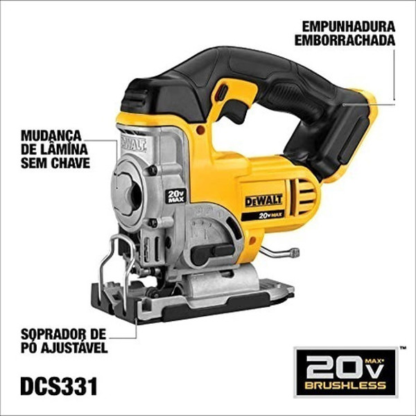 SERRA TICO TICO A BATERIA 20V DEWALT - DCS331-B3 - VOLTAGEM: 20V