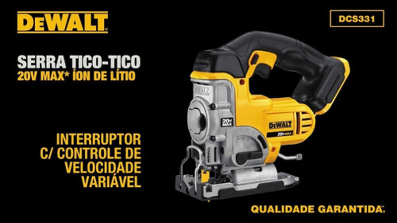 SERRA TICO TICO A BATERIA 20V DEWALT - DCS331-B3 - VOLTAGEM: 20V