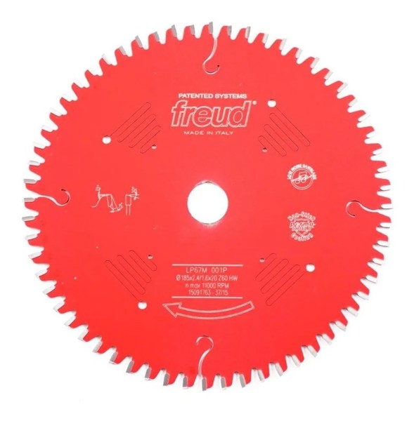 DISCO CORTE MDF DE 185MM COM 60 DENTES FREUD - FR12L001H