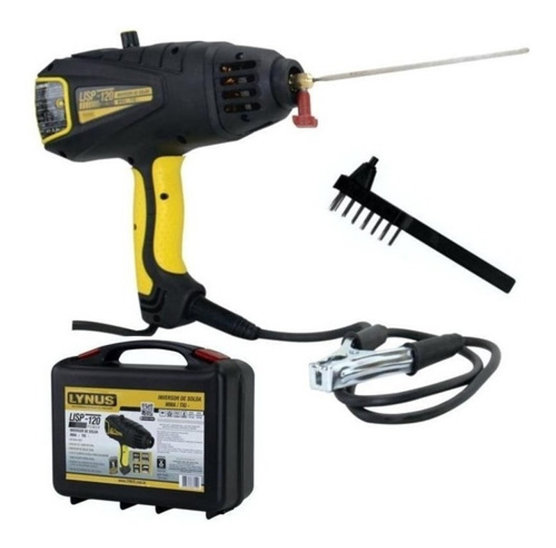 INVERSOR SOLDA PISTOLA 120A MMA LYNUS LISP-120 220V