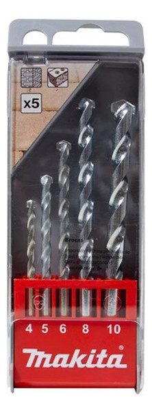 JOGO DE 05PCS COM BROCAS PARA CONCRETO MAKITA - D-41040