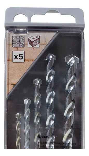 JOGO DE 05PCS COM BROCAS PARA CONCRETO MAKITA - D-41040