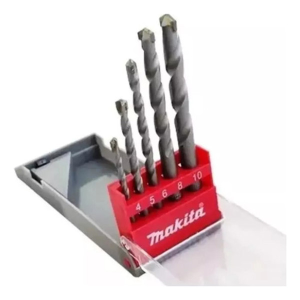 JOGO DE 05PCS COM BROCAS PARA CONCRETO MAKITA - D-03894