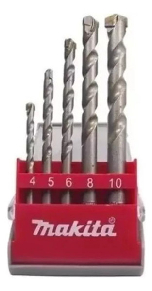 JOGO DE 05PCS COM BROCAS PARA CONCRETO MAKITA - D-03894