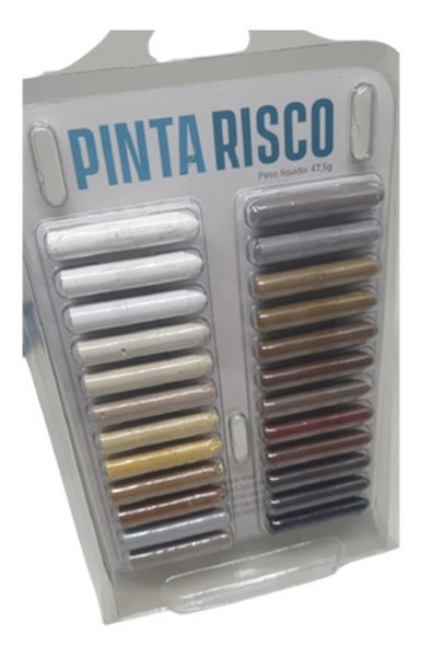 JOGO DE 24PCS COM GIZ PINTA RISCO DE 24 CORES SEM VERNIZ